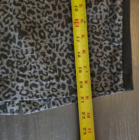 Rickis Gray Black Leopard Animal Print Pencil Skirt Stretchy Mini Bodycon Sexy - Picture 6 of 7